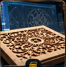 نمونه طراحی وکتور و فایل CAD برای CNC